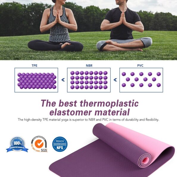 6MM Non slip Yoga Mat TPE Eco Friendly Sport Fitness Mat Blanket Pilates Gymnastics Mat Gift 3