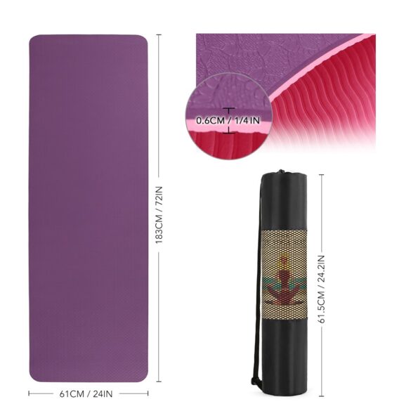 6MM Non slip Yoga Mat TPE Eco Friendly Sport Fitness Mat Blanket Pilates Gymnastics Mat Gift 5