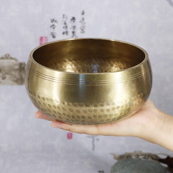 Buddhist Handmade Tibetan Buddhism Music Bowl Yoga Meditation Chanting Bowl Brass Chi Crafts Music Therapy Singing 2