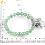 CSJA New Meditation Green Aventurine Women Bracelets Natural Stone Yoga Mala Prayer Rosary Beads Healing Reiki 6