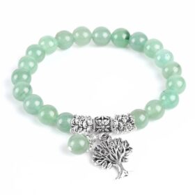 CSJA New Meditation Green Aventurine Women Bracelets Natural Stone Yoga Mala Prayer Rosary Beads Healing Reiki 6