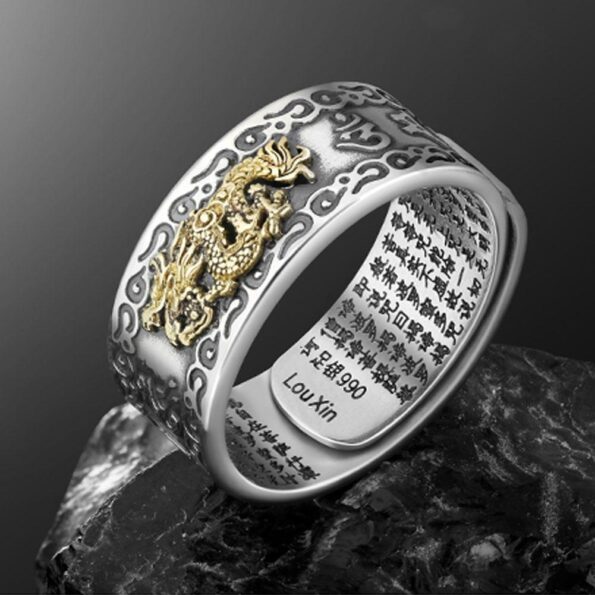 Couple Ring Feng Shui Amulet Wealth Lucky Open Adjustable Ring Buddhist Jewelry for Women Men Gift 3