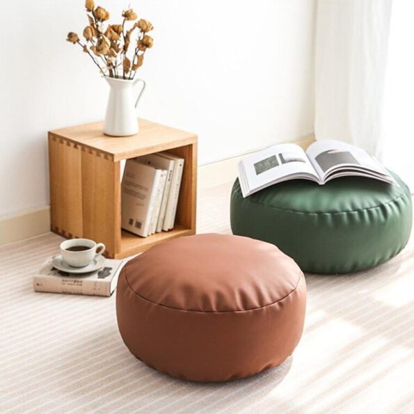 Japanese Style Meditation Cushion Homestay Bay Window Tatami Unstuffed Moroccan Pouf Cover Technology Cloth Ottoman Lazy 2