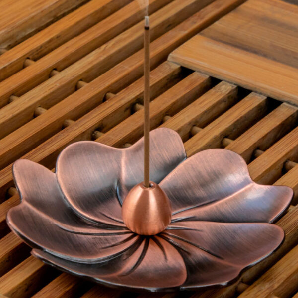 Meditation Buddha Sandalwood Stick Holder Burner Round Dish Lotus Flower Catcher Plate Incense Holders Home Decor 2