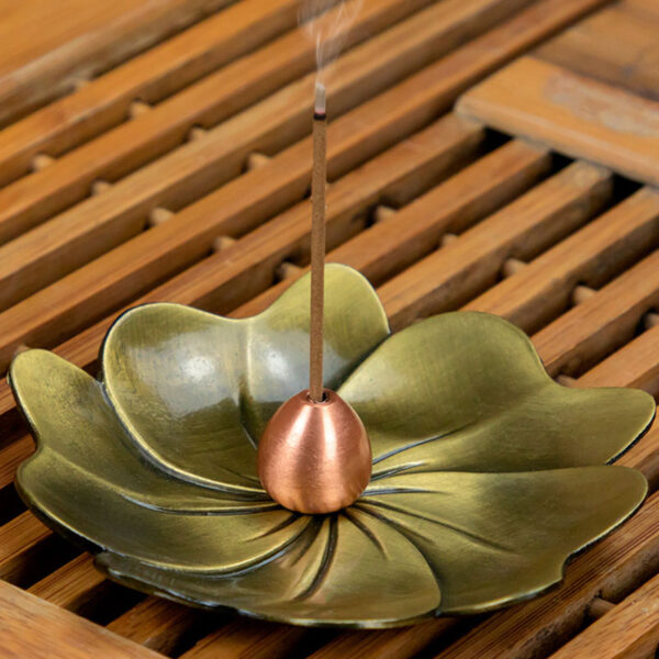 Meditation Buddha Sandalwood Stick Holder Burner Round Dish Lotus Flower Catcher Plate Incense Holders Home Decor 4