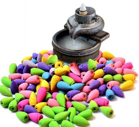 Mix 40pcs Big 3 5cm Natural Smoke Cone Backflow Incense Yoga Meditation Reflux Tower Incense Rose 1