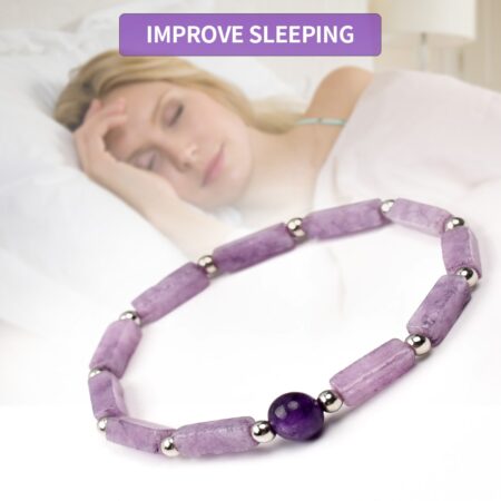 Natural Amethyst Body purify Slimming Bracelet Stone Energy Bracelets for Women Weight Loss Bracelet Fatigue Relief 3