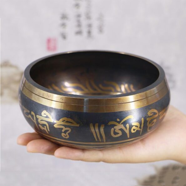 Nepal handmade Buddha sound bowl sound therapy yoga meditation singing bowl Tibet prayer bowl metal craft 3
