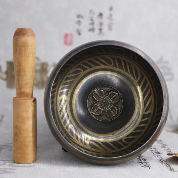 Nepal handmade Buddha sound bowl sound therapy yoga meditation singing bowl Tibet prayer bowl metal craft
