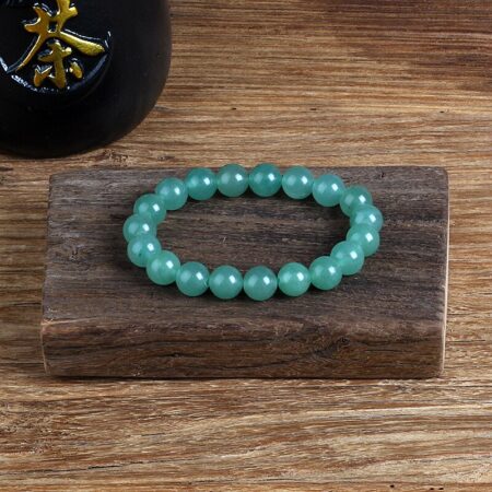 New Fashion Natural Jewelry Green Aventurine Round Beads Bracelet Be Fit for Men and Women Accessories 1