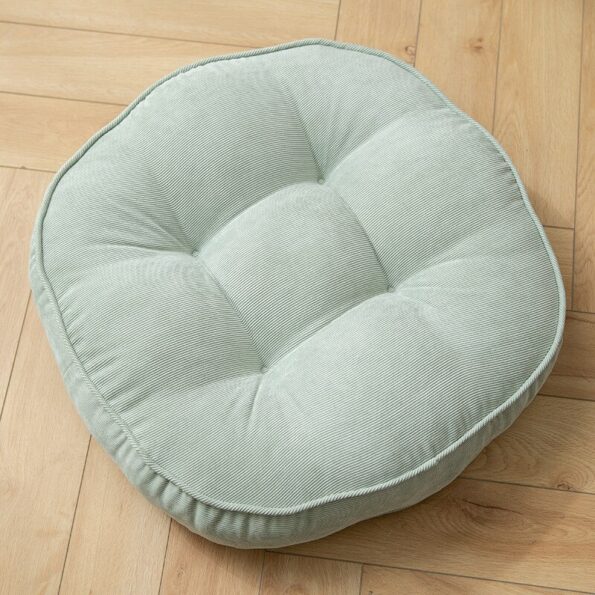 Nordic Plain Velvet Tatami Cushion Pillow Thickened Winter Sofa Back Cushion Floor Meditation Cushion Futon Round 5