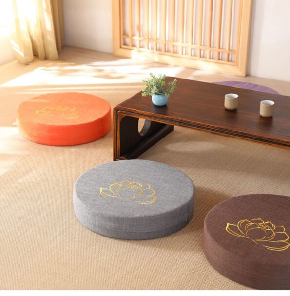 Texture 40X6CM Yoga Meditate PEP Hard Meditation Cushion Backrest Pillow Japanese Tatami Mat Removable and Washable 2