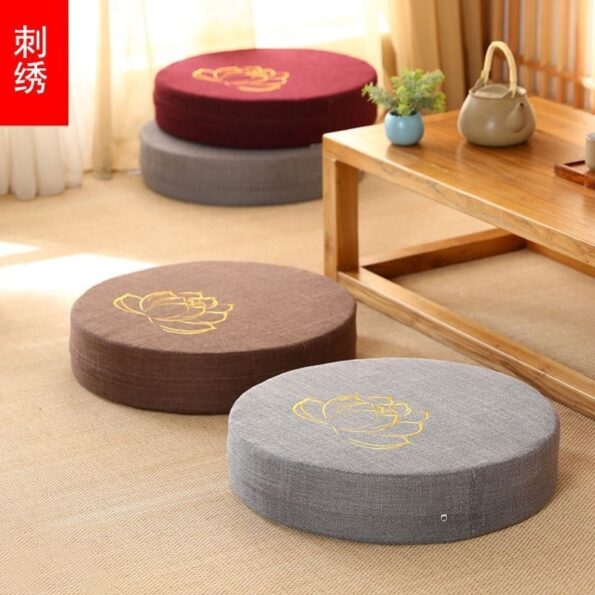 Texture 40X6CM Yoga Meditate PEP Hard Meditation Cushion Backrest Pillow Japanese Tatami Mat Removable and Washable 4