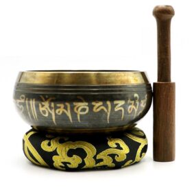 Tibet Buddha Sound Bowl Nepal Handmade Bowl Yoga Meditation Chanting Bowl Brass Chime Handicraft Tibetan Singing