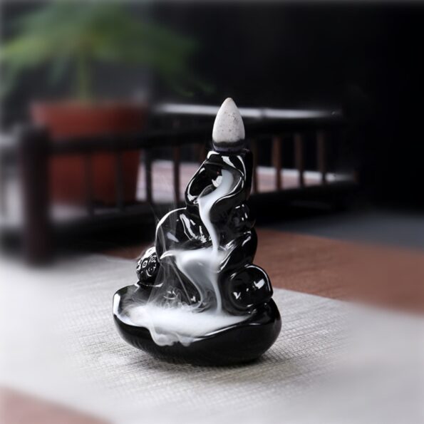 Waterfall Incense Burner Backflow Mini Buddha Censer Backflow Incense Holder Home Office Teahouse Decor Incense Cones 1
