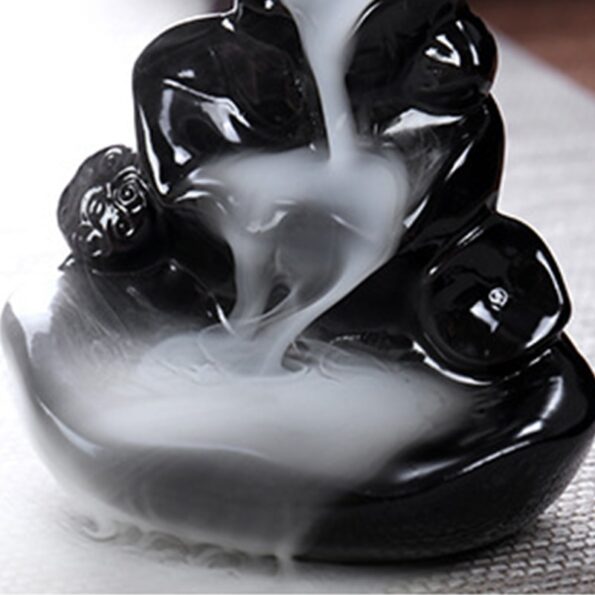 Waterfall Incense Burner Backflow Mini Buddha Censer Backflow Incense Holder Home Office Teahouse Decor Incense Cones 4