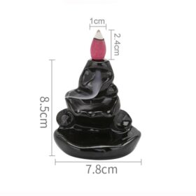 Waterfall Incense Burner Backflow Mini Buddha Censer Backflow Incense Holder Home Office Teahouse Decor Incense Cones