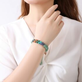 7 Chakra Stone Bead Yoga Meditation Bracelet Healing Crystal Double Layer Natural Gemstone Beaded Anxiety Bracelets