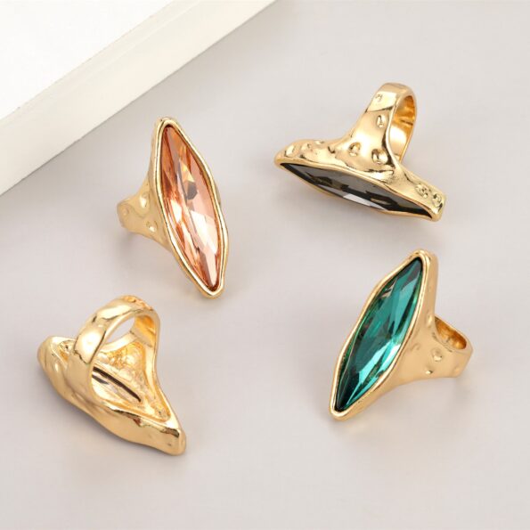 Anslow Wholesale Cute Design Jewelry For Women Horse Eye Crystal Finger Ring For Wedding Engagement Girlfriend 2