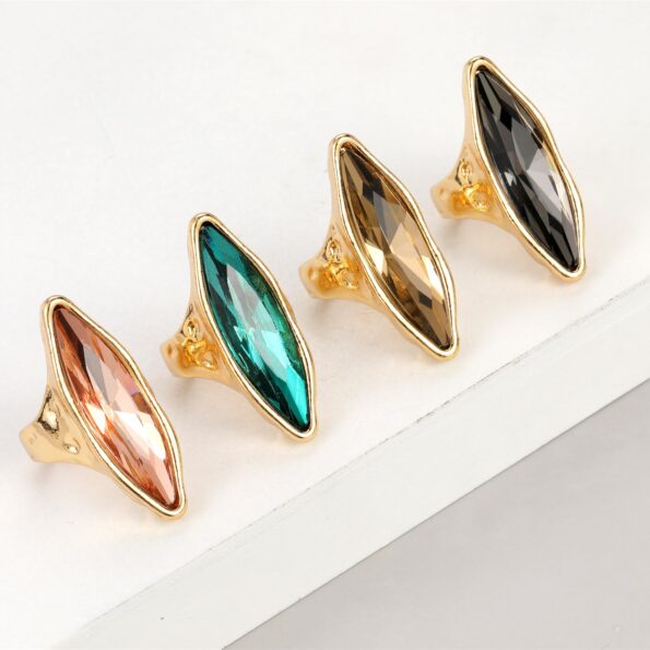 Anslow Wholesale Cute Design Jewelry For Women Horse Eye Crystal Finger Ring For Wedding Engagement Girlfriend 3