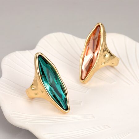 Anslow Wholesale Cute Design Jewelry For Women Horse Eye Crystal Finger Ring For Wedding Engagement Girlfriend