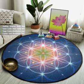 Blue-Flower-Of-Life-Energy-Rug-Sun-Moon-Star-Carpet-Metatron-Hexagram-Yoga-Meditation-Floor-Mat