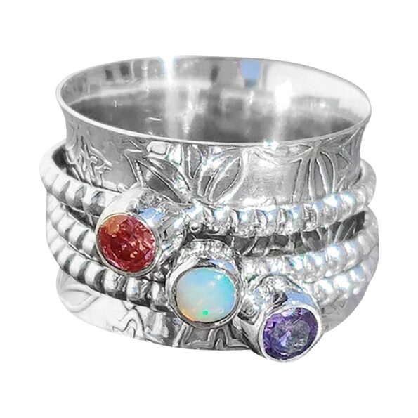 Bohemian-Gemstone-Meditation-Spinning-Ring-Silver-Colored-Stone-Set-Ring-Fashion-Open-Rings-for-Women-Rings-2
